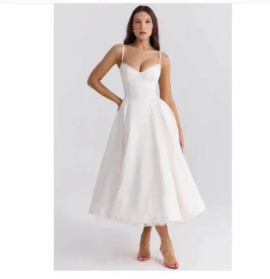 Slim-Fit Corset Swing Sling Dress – Chic & Flattering - ZA-Zola