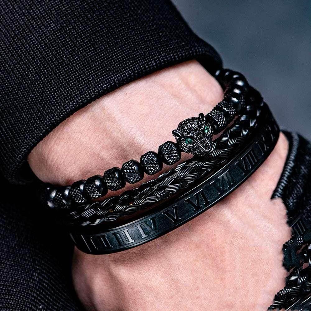 Leopard Head Mesh Pearl Bracelet – Unisex Style - ZA-Zola