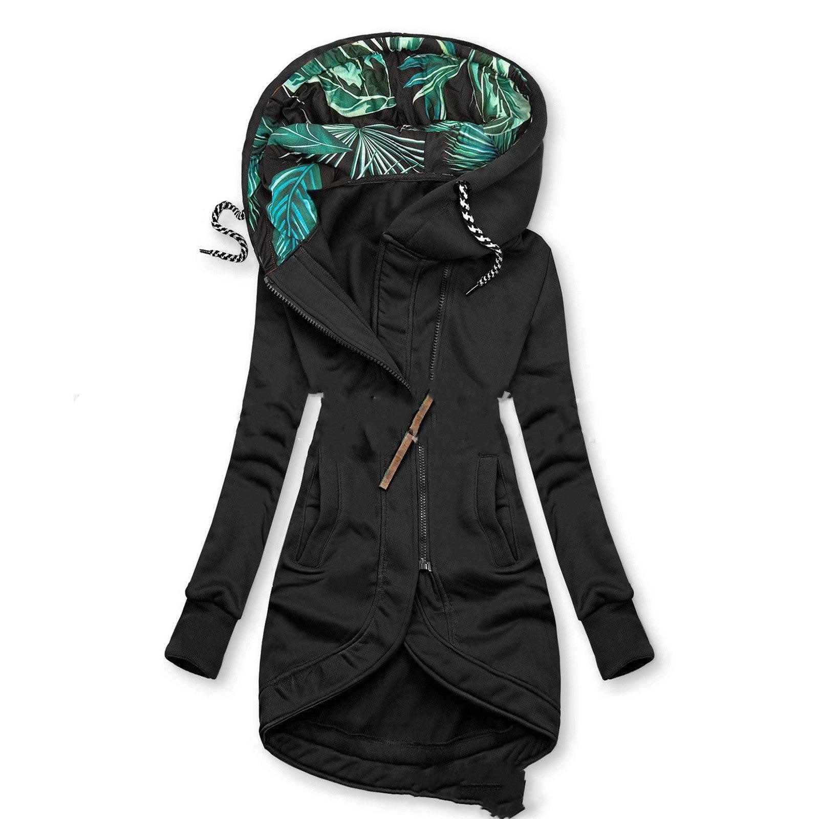 Solid Colour Hooded Long Sleeve Jacket for Men & Women - ZA-Zola