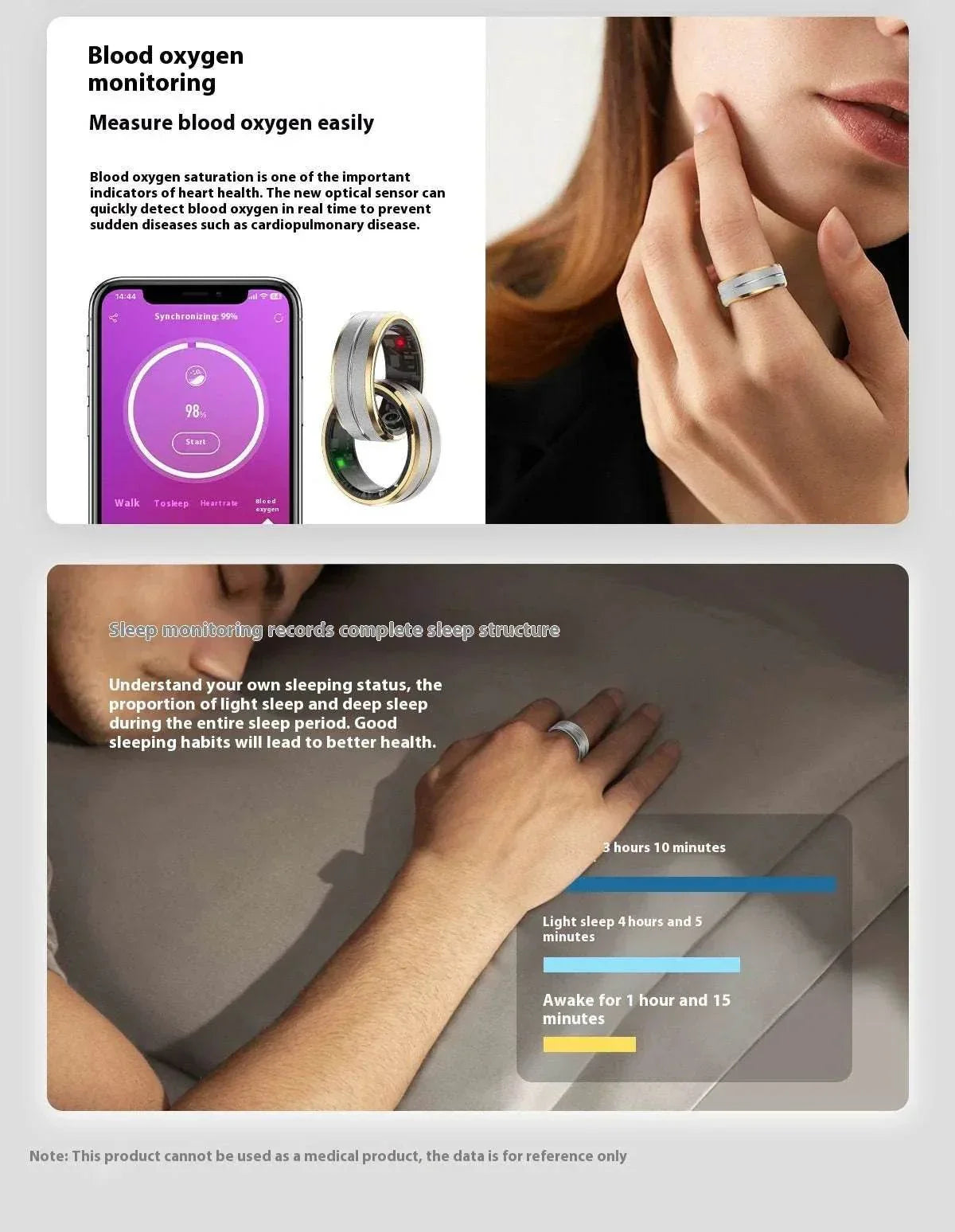 Smart Ring with Heart Rate & Sleep Monitor - ZA-Zola