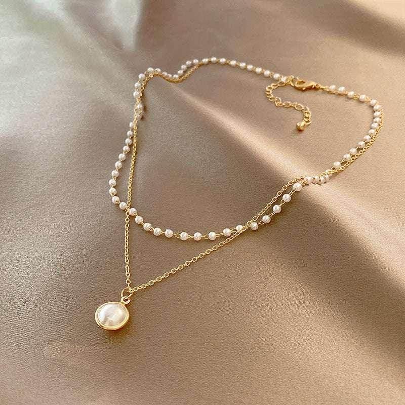 Double-Layer Pearl Necklace – Summer INS Style - ZA-Zola
