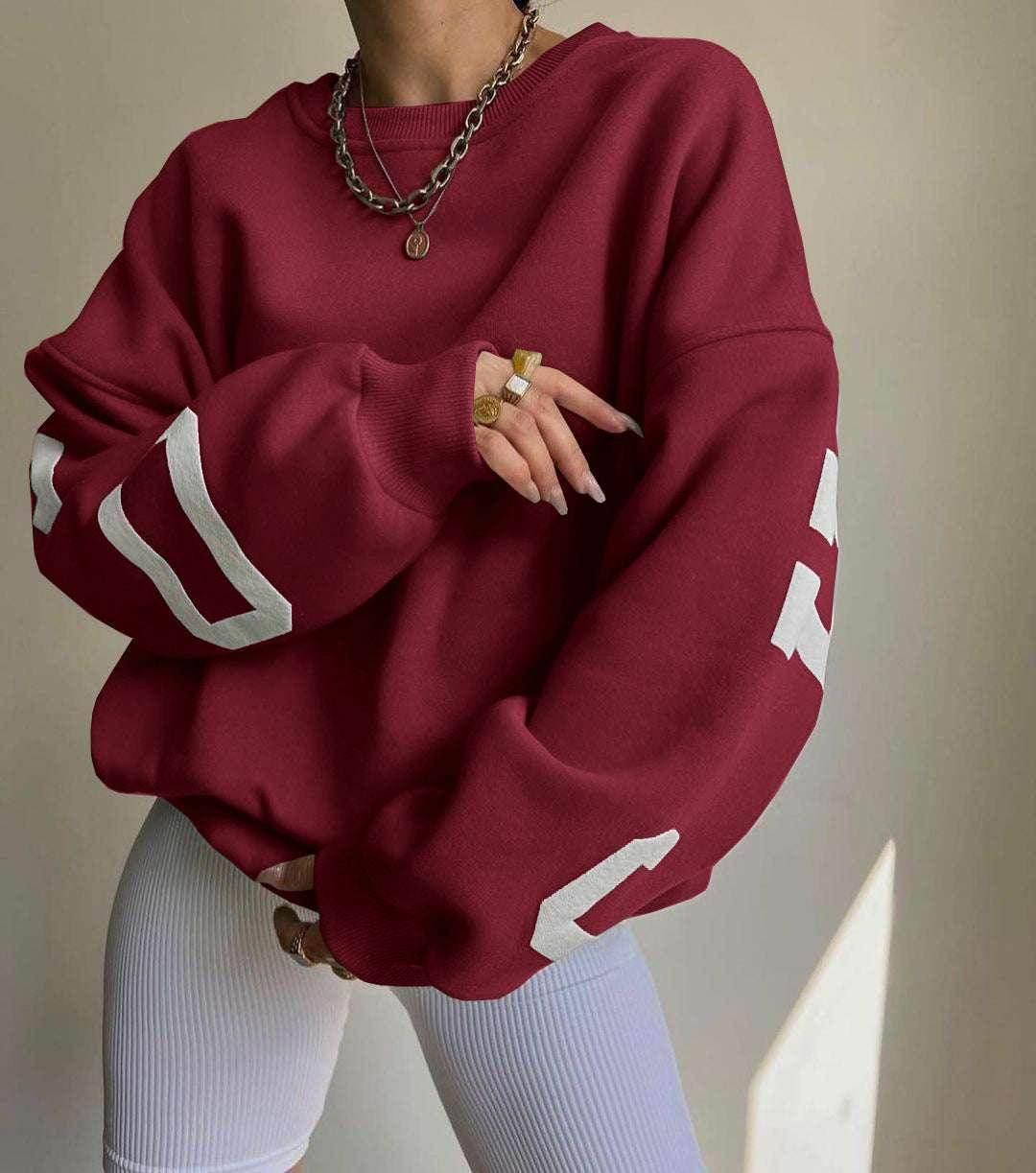 Buy Women's Casual Print Sweater – Stay Cozy & Stylish! - ZA-Zola