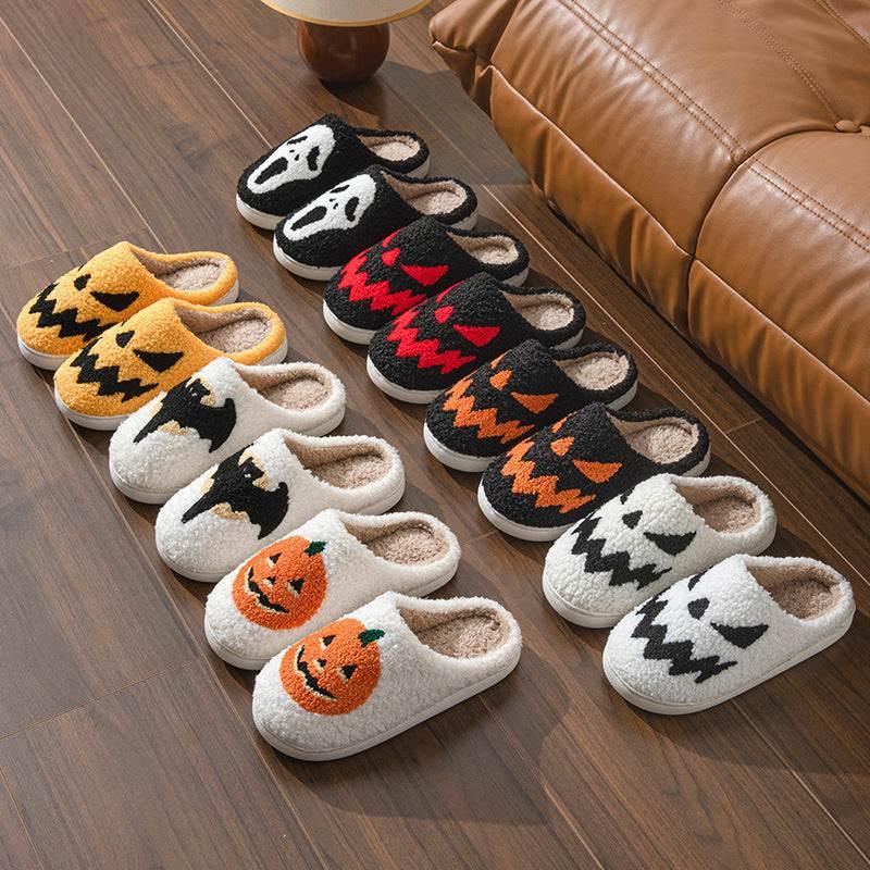 Halloween Ghost Embroidery Couple Slippers - ZA-Zola