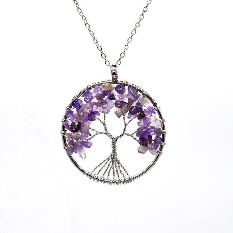 Tree of Life Pendant Necklace – Natural Stone - ZA-Zola