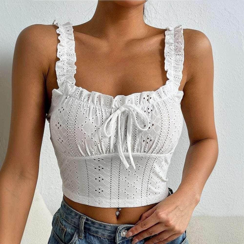 Elegant Lace Camisole Top | Slim Fit Summer Style - ZA-Zola
