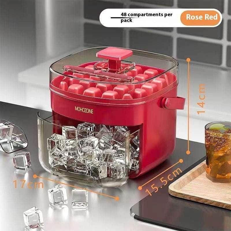 Portable 48-Grid Ice Tray & Bucket – 2L Capacity - ZA-Zola