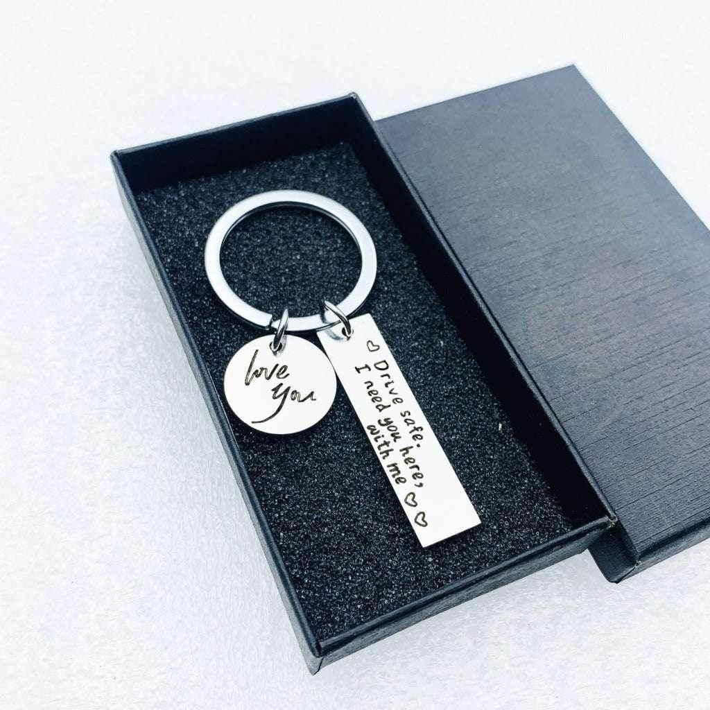 Drive Safe Stainless Steel Keychain – Unisex Gift - ZA-Zola