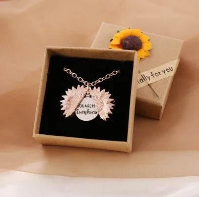 You Are My Sunshine Sunflower Pendant Necklace - ZA-Zola