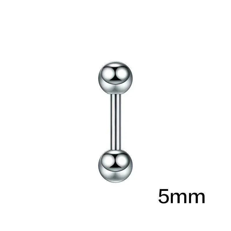 Titanium Steel Double-Sided Ball Stud Earrings – Modern Jewelry - ZA-Zola