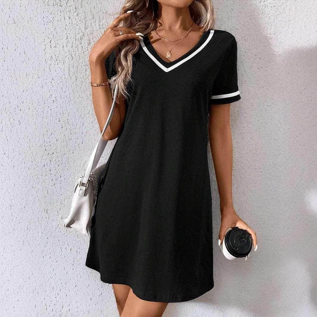 V-Neck Casual Short Sleeve Dress for Women - ZA-Zola