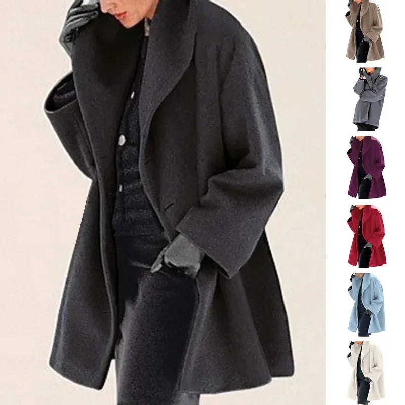 Women Woolen Sweater Coat Casual Autumn Winter - ZA-Zola