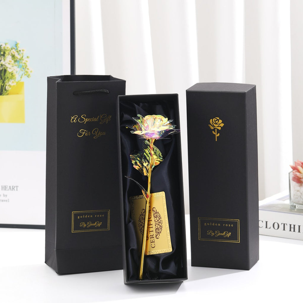 Gold Foil Rose Creative Holiday Gifts For Girls