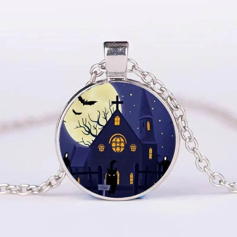 ZA-Zola Halloween Pumpkin Ghost Necklace - ZA-Zola