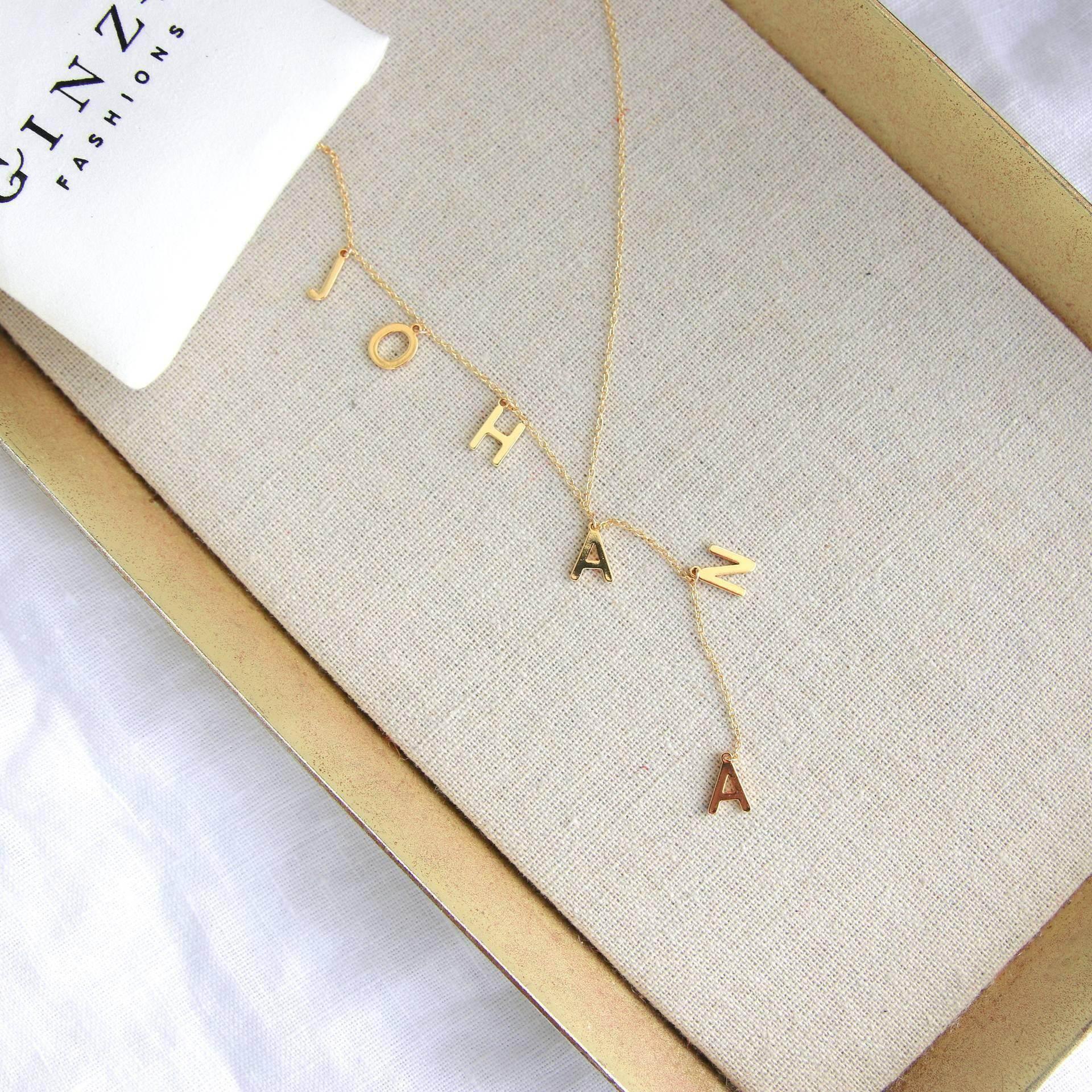 Lariat Name Necklace – Dainty Personalized Jewelry - ZA-Zola