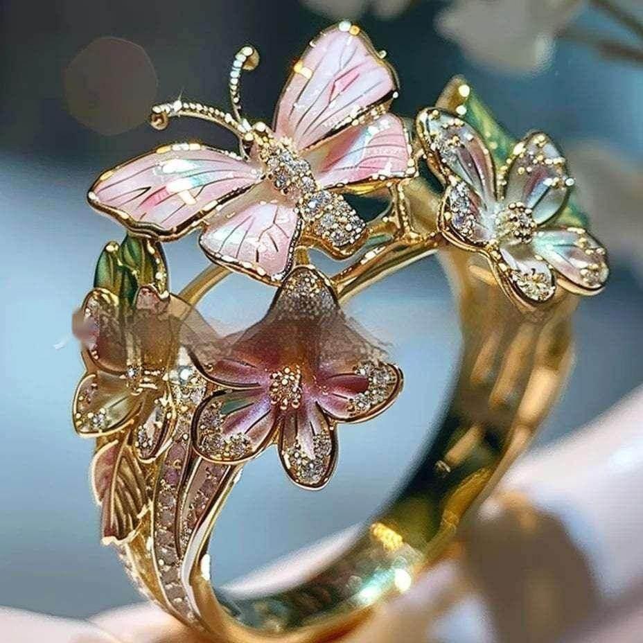Elegant Butterfly Ring for Women Adjustable Open - ZA-Zola
