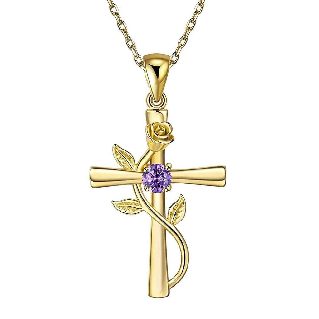 Shop Rose Cross Necklace – Perfect Gift Today! - ZA-Zola