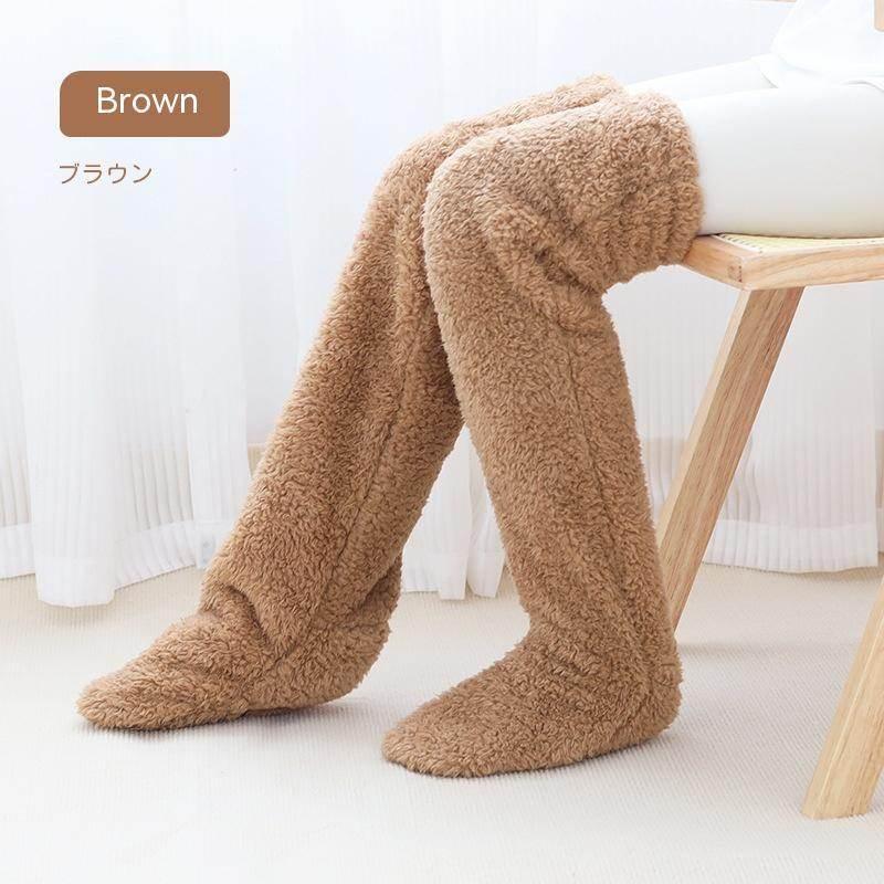 Comfort Over Knee High Fuzzy Socks – Warm Winter Stockings - ZA-Zola