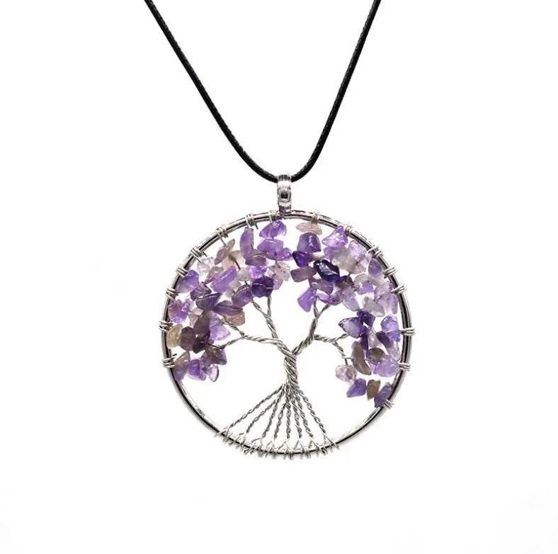 Tree of Life Pendant Necklace – Natural Stone - ZA-Zola
