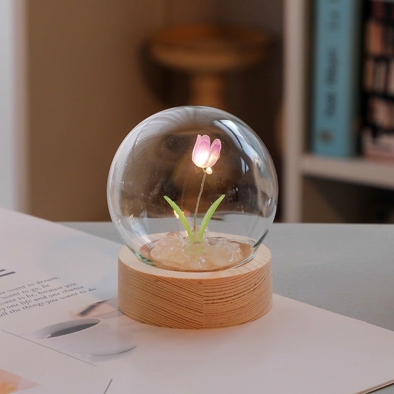 Artificial Tulip Night Light | DIY LED Bedside Flower Lamp