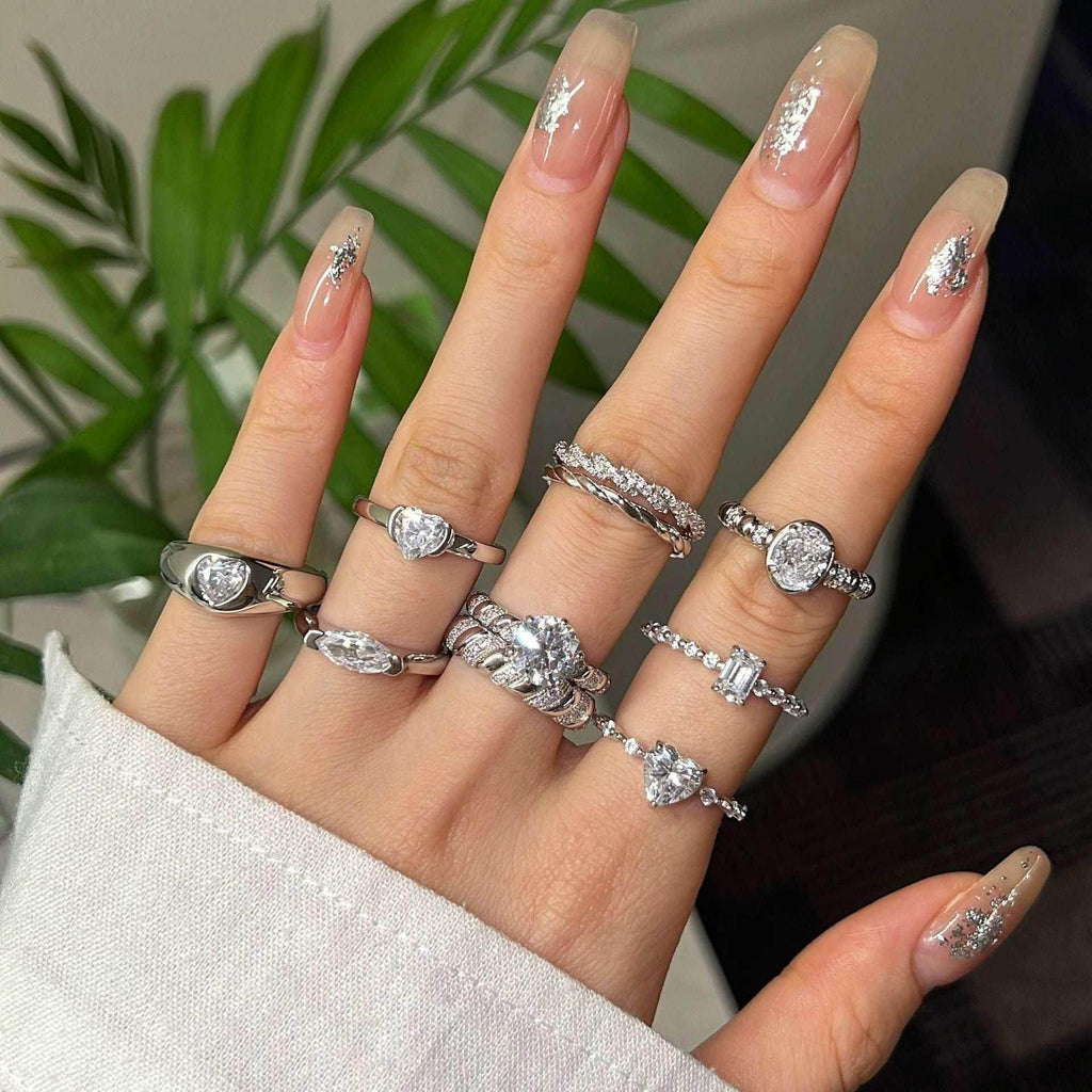 Geometric Heart Wedding Ring for Women - ZA-Zola