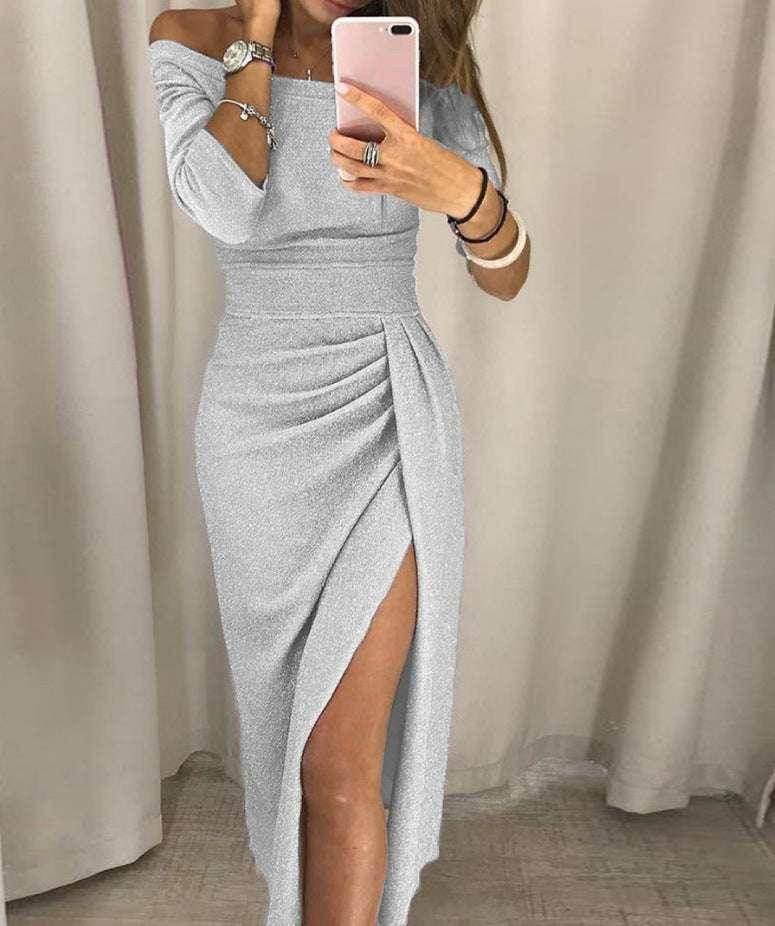 Off-Shoulder Sequin Bodycon Party Dress - ZA-Zola