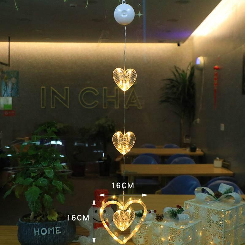 Christmas LED Window Lights 3pcs Star Hanging Lamp - ZA-Zola