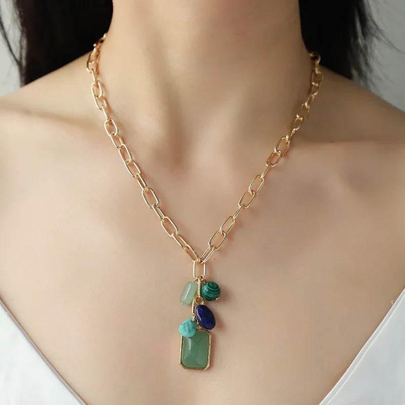 Lux Color Pendant Necklace for Women – Chic & Bold - ZA-Zola