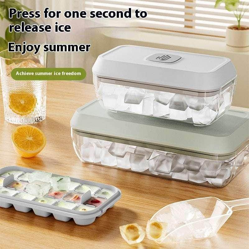32 Grid Ice Cube Tray with Lid & Shovel – Easy Release - ZA-Zola