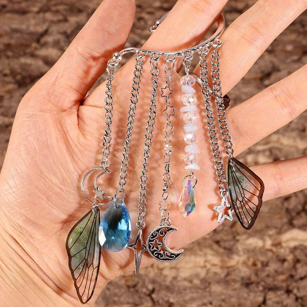 Handmade Crystal Ear Hooks - Natural Gravel Earrings - ZA-Zola