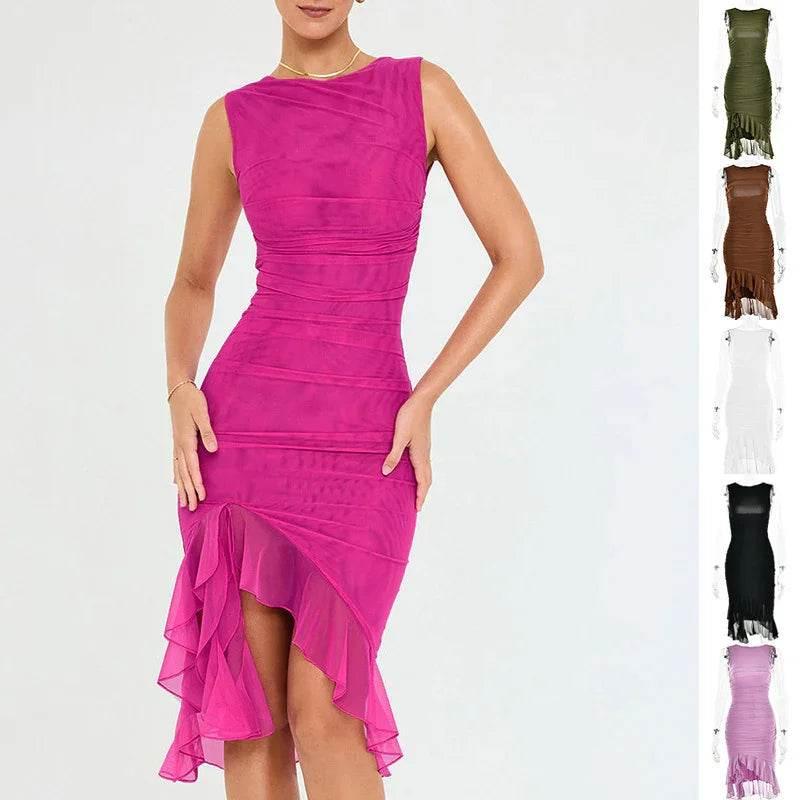 Summer Slim Skinny Sleeveless Dress – Chic Party Style - ZA-Zola