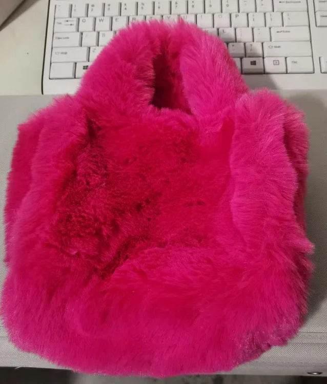 Winter Chain Plush Handbag | Trendy Tote Bag for Women - ZA-Zola