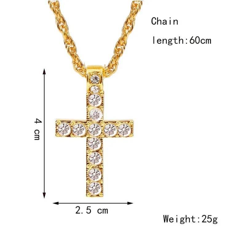 Punk Hip Hop Cross Pendant Necklace Unisex - ZA-Zola