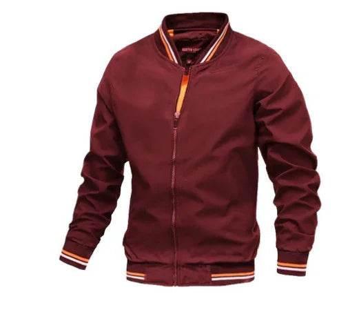 Men's Striped Zip-Up Jacket - Casual Sports Outerwear - ZA-Zola