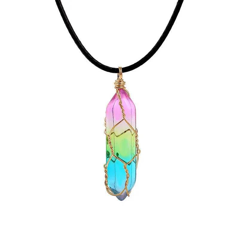Transparent Geometric Diamond Crystal Necklace - ZA-Zola