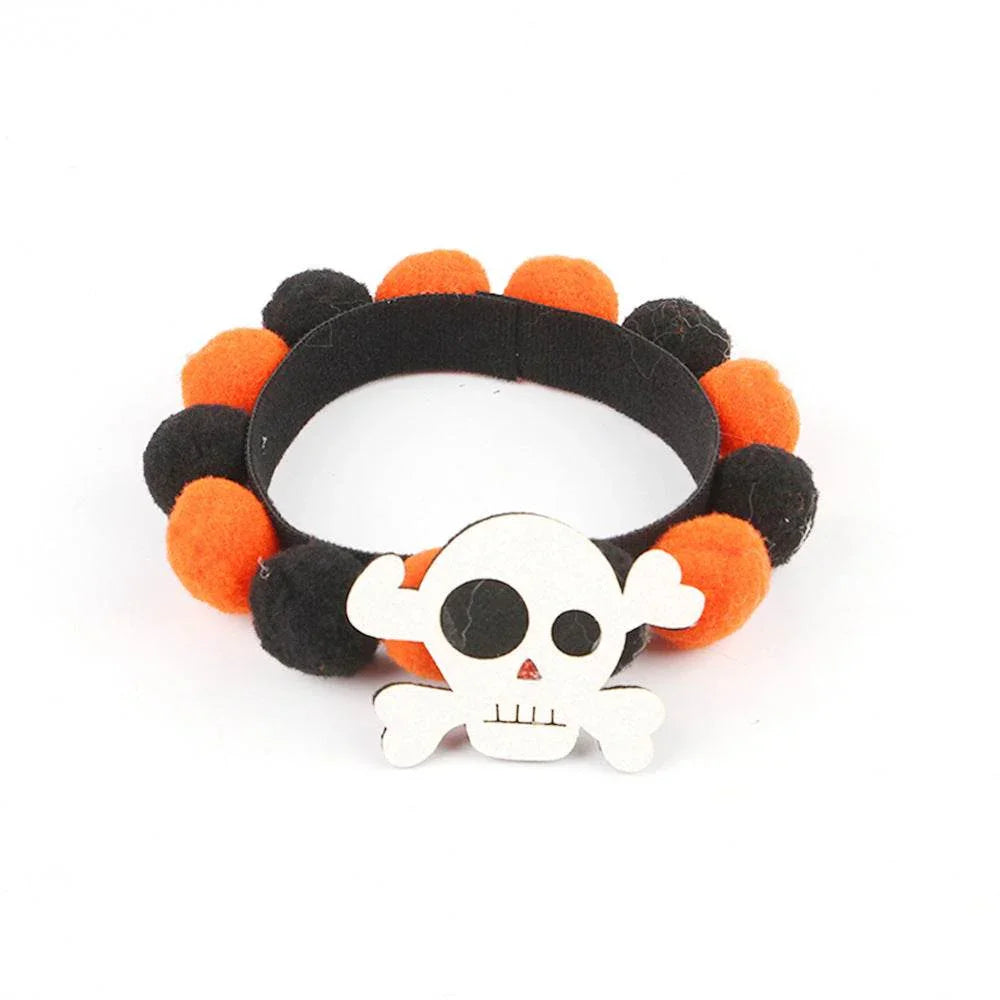 ZA-Zola Halloween Pet Pumpkin Fur Ball Collar - ZA-Zola