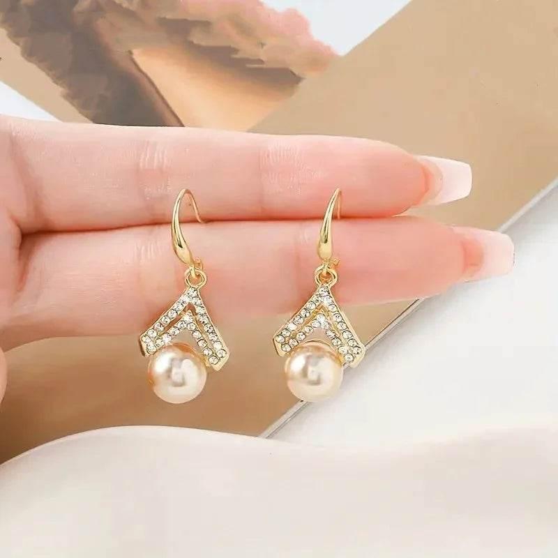 Elegant Water Drop Pearl Earrings for Women - ZA-Zola