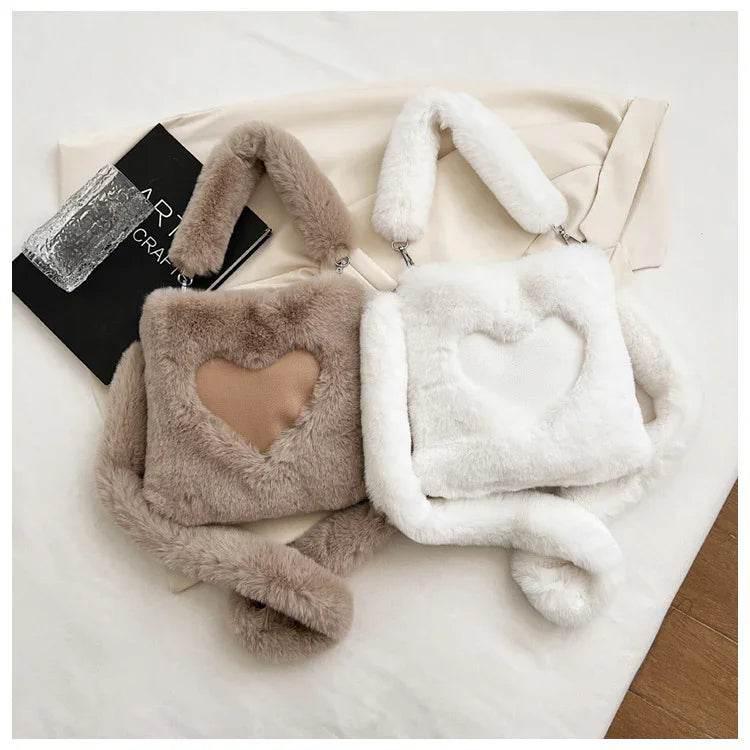 Winter Plush Tote Shoulder Bag | Women's Cozy Handbag - ZA-Zola