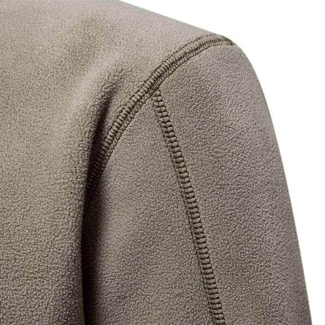 Men's Stand-Collar Fleece Sweatshirt - Winter Pullover - ZA-Zola