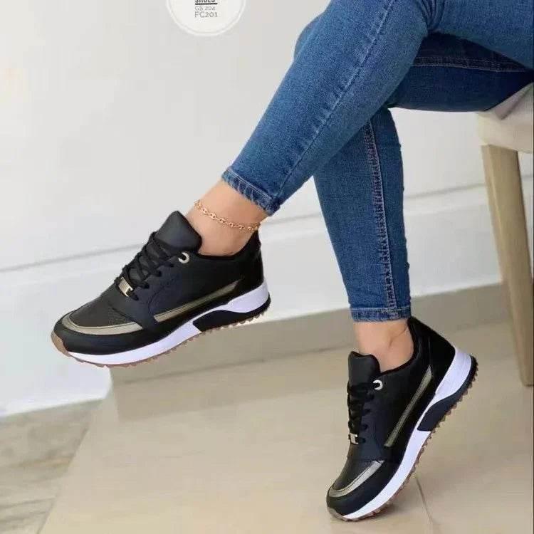 Stylish Women's Lace-up Flats | Comfy & Chic Sneakers - ZA-Zola