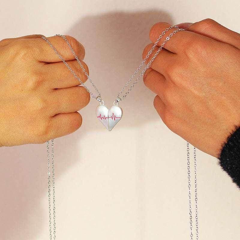 Magnetic Heartbeat Necklace for Couples - Shop Now! - ZA-Zola