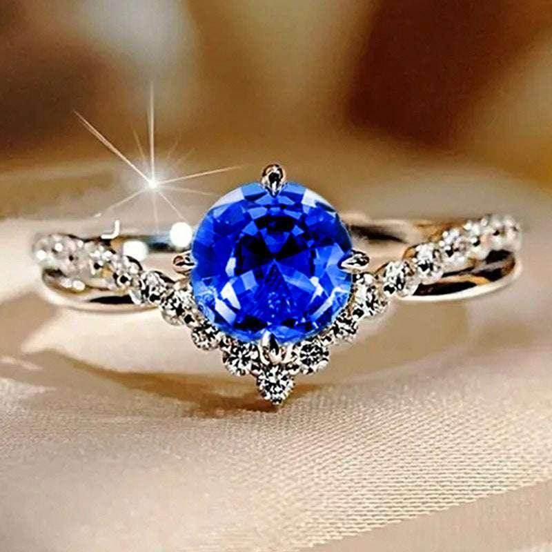 Zircon V-Shaped Ring for Women – Elegant Sparkle - ZA-Zola