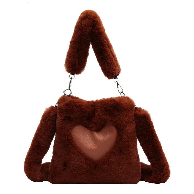 Winter Plush Tote Shoulder Bag | Women's Cozy Handbag - ZA-Zola