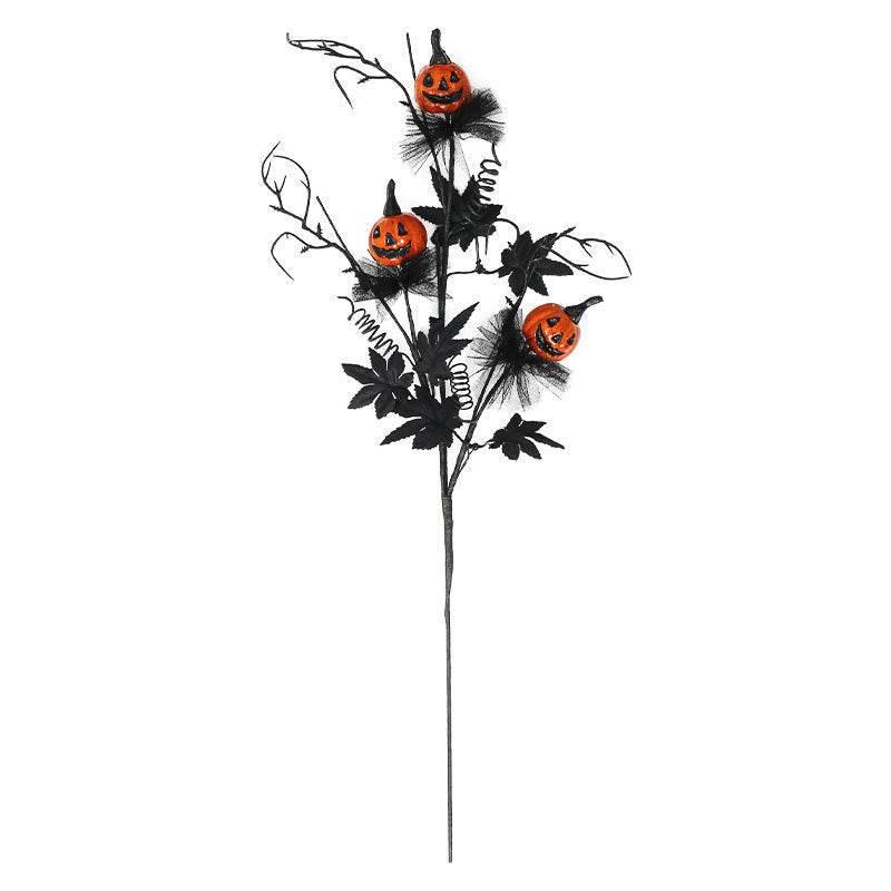 ZA-Zola Black Horror Pumpkin Twig Halloween Decor - ZA-Zola