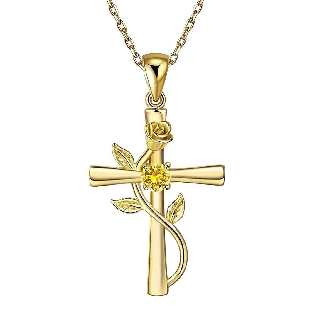 Shop Rose Cross Necklace – Perfect Gift Today! - ZA-Zola