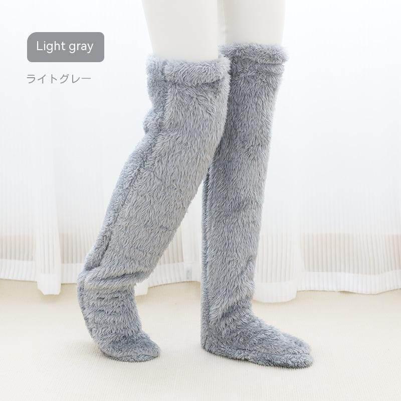 Comfort Over Knee High Fuzzy Socks – Warm Winter Stockings - ZA-Zola