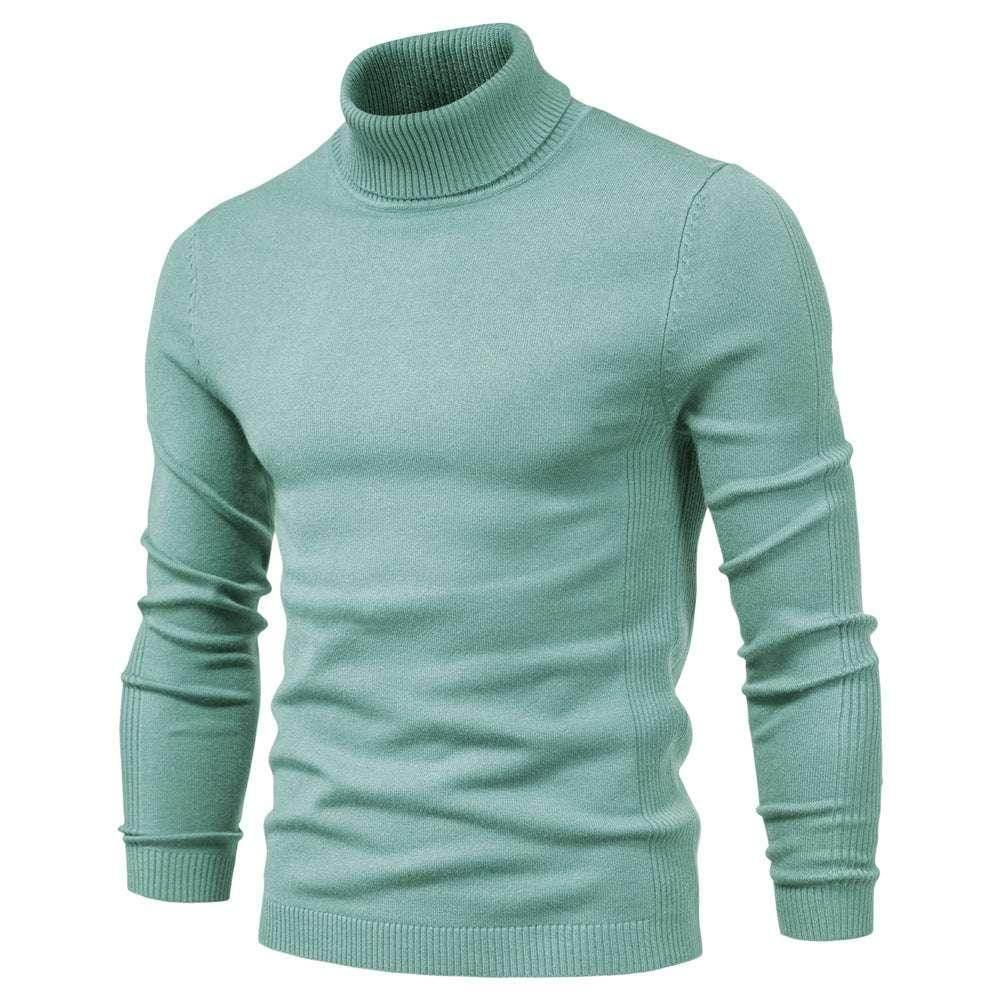High Neck Men's Casual Knit Sweater – Warm & Stylish - ZA-Zola