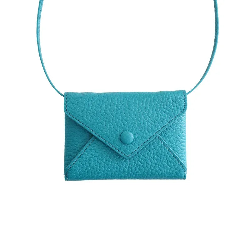 Leather Mini Crossbody Bag – Cowhide Envelope Card Bag - ZA-Zola