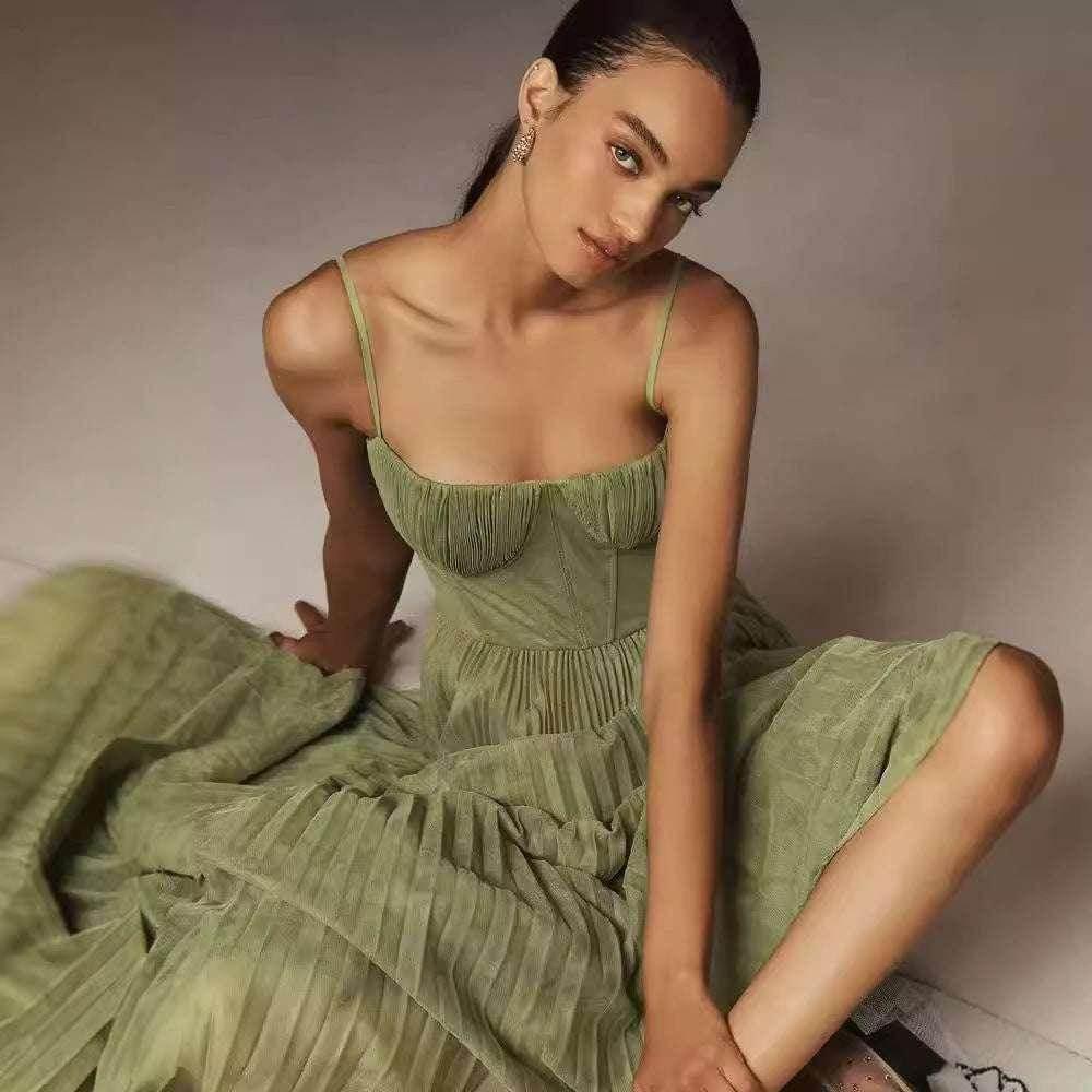 Backless Ice Silk Slim Dress – Sleek Socialite Style - ZA-Zola