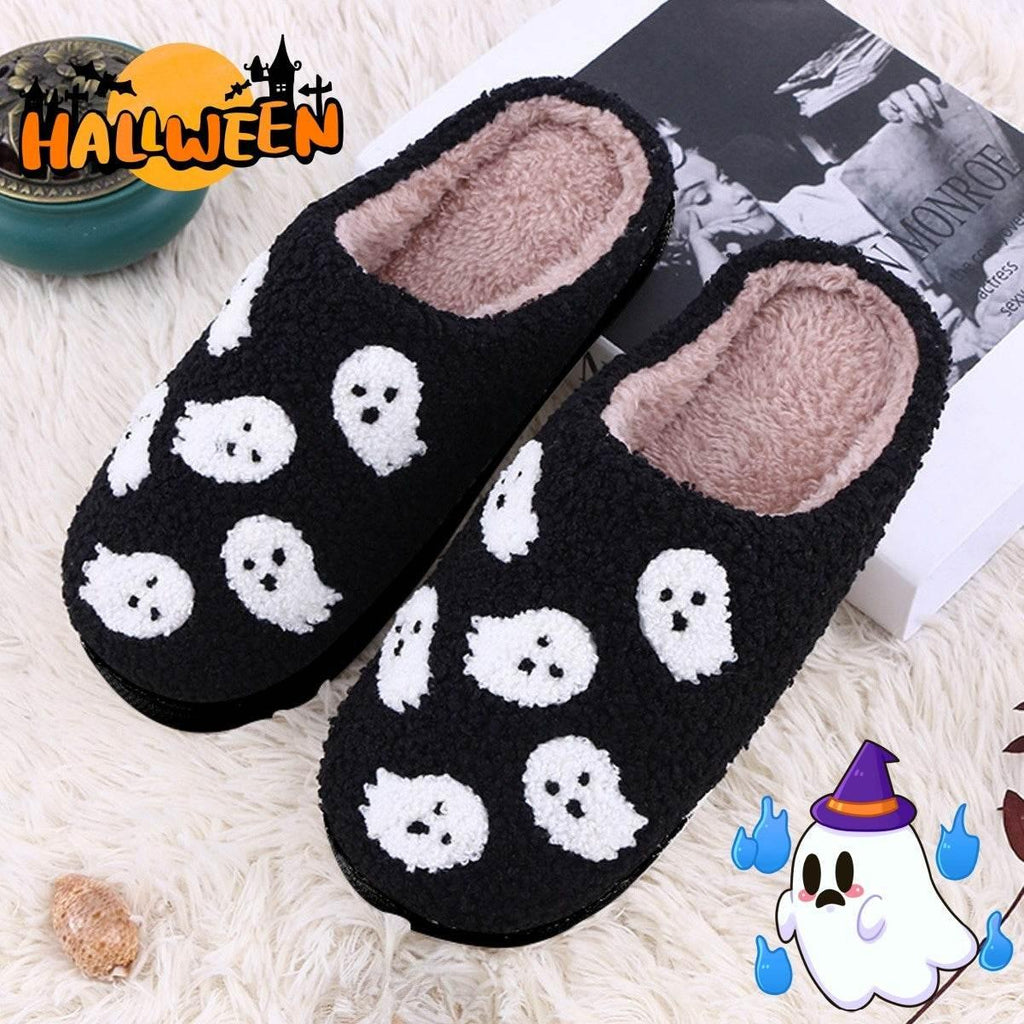 Halloween Spider Ghost Plush Slippers | ZA-Zola - ZA-Zola