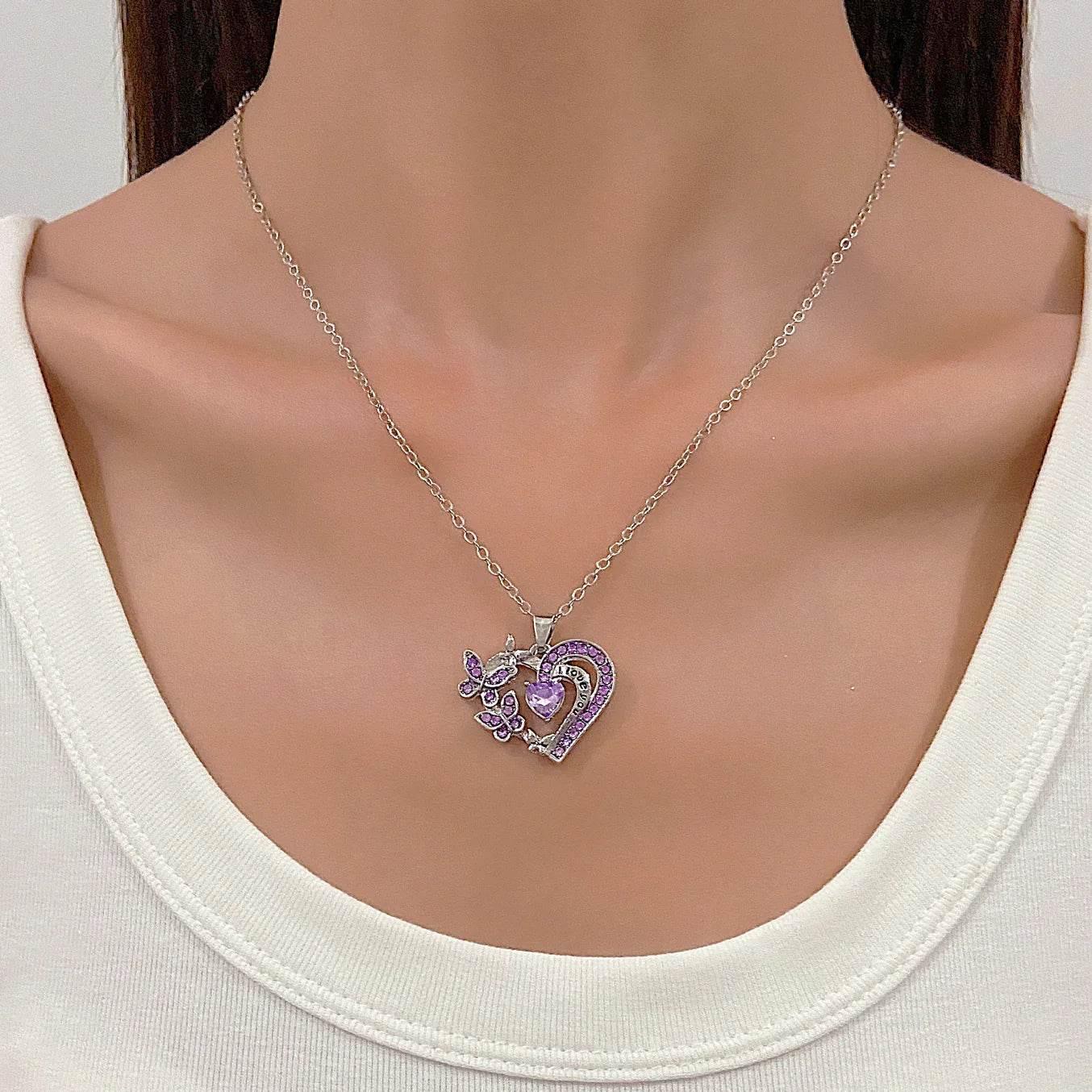 Shop Butterfly Heart Necklace – Perfect Gift Today! - ZA-Zola